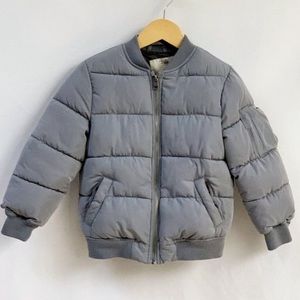 Zara Boys Puffer Gray Jacket Size 13/14
